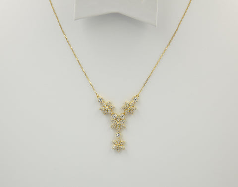 Gold Plated Star Flower Necklace