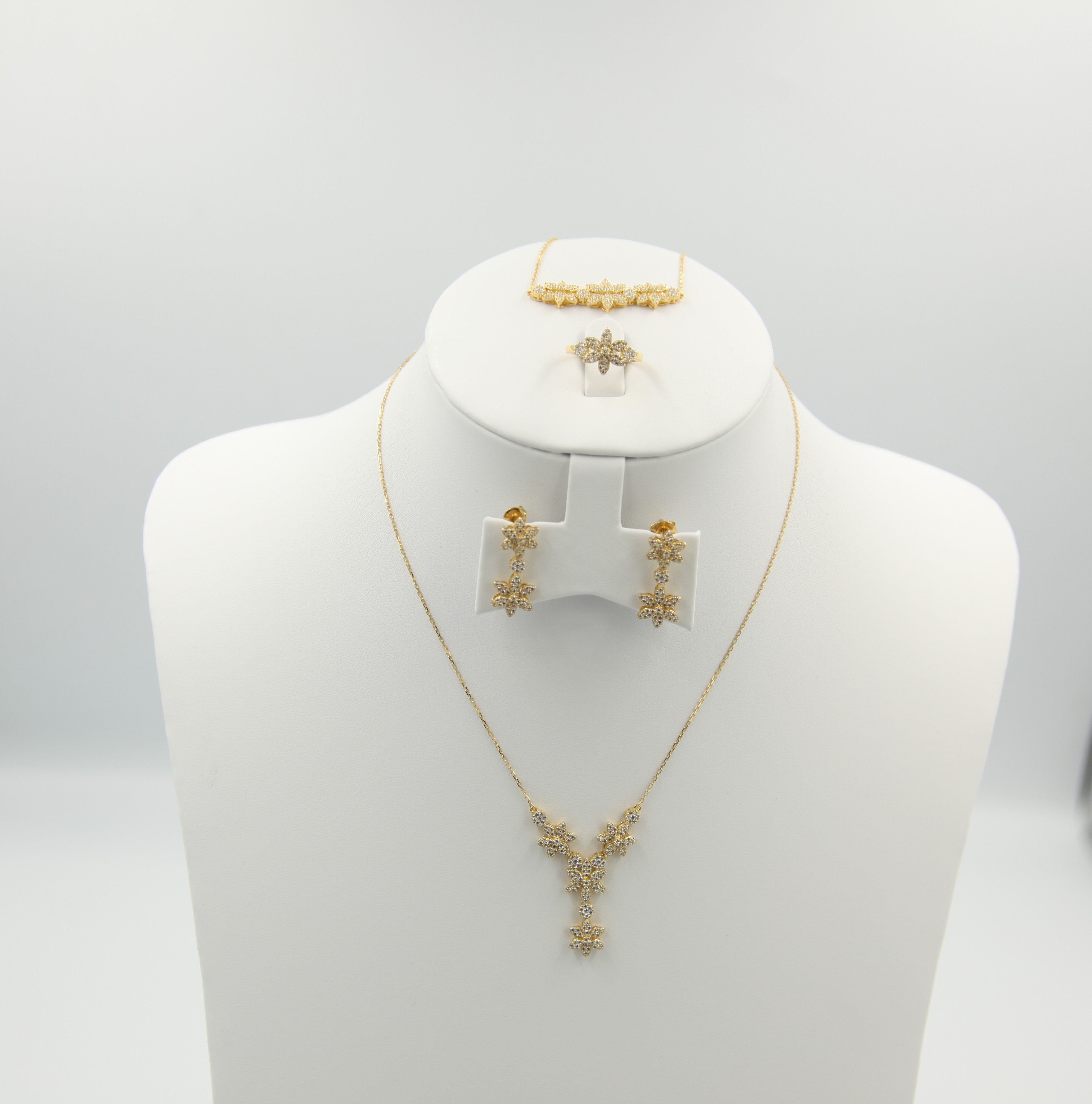 925 Sterling Silver, Flower Necklace