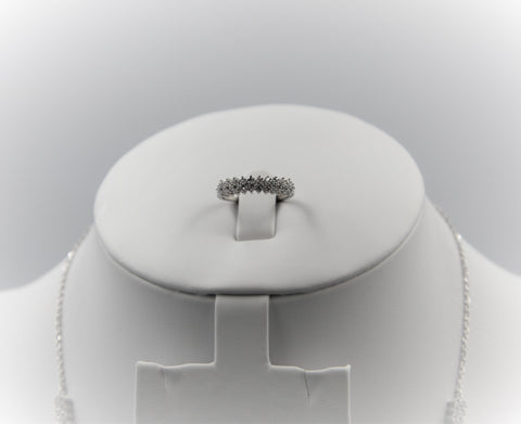 Cross-Hatched Silver Necklace